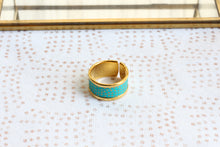 Load image into Gallery viewer, Bague turquoise, bijou artisanal