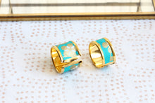 Load image into Gallery viewer, Bague origami turquoise
