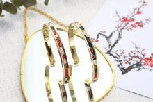 Load image into Gallery viewer, Ume thin bracelet - indigo blue & red