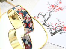 Charger l'image dans la galerie, Manchette Ume - bleu indigo & rouge