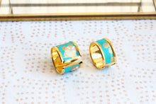 Load image into Gallery viewer, Bague origami turquoise 
