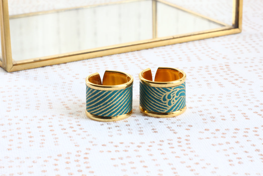 Bague en papier japonais, bijou de créateur