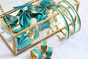 Bijoux origami turquoise 